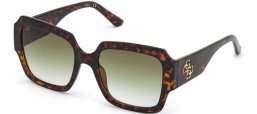 Lunettes de soleil - Guess - GU7681 - 52P  DARK HAVANA // GREEN GRADIENT