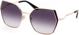 Lunettes de soleil - Guess - GU7843 - 28B  SHINY GOLD // GREY GRADIENT