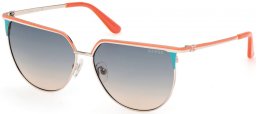 Lunettes de soleil - Guess - GU00132 - 74P  SHINY PALE GOLD ORANGE // GREEN GRADIENT