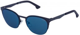 Sunglasses - Police - SPL341 FLOW 3 - 1HLB DARK BLUE // GREY MIRROR BLUE