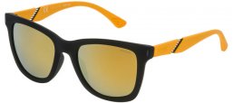 Lunettes de soleil - Police - SPL352 SPEED 1 - 6AGG BLACK ORANGE // MIRROR GOLD