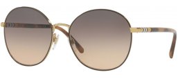 Sunglasses - Burberry - BE3094 - 1257G9 LIGHT GOLD // LIGHT BROWN GRADIENT GREY