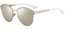 Sunglasses - Dior - DIORSYMMETRIC - GBZ (QV) WHITE MARBLE GOLD // IVORY MULTILAYER ANTIREFLECTION