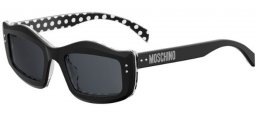 Sunglasses - Moschino - MOS029/S - TAY (IR)  BLACK WHITE // GREY