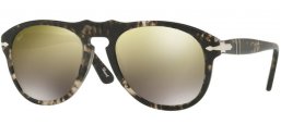 Sunglasses - Persol - PO0649 - 1063O3 SPOTTED GREY BLACK // LIGHT BROWN MIRROR GOLD