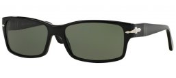 Sunglasses - Persol - PO2803S - 95/58 BLACK // CRYSTAL GREEN POLARIZED