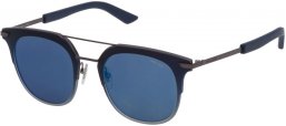 Gafas de Sol - Police - SPL584 HALO 4 - 627B DARK BLUE GUNMETAL // GREY MIRROR BLUE