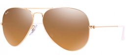 Sunglasses - Ray-Ban® - Ray-Ban® RB3025 AVIATOR LARGE METAL - 001/3K GOLD // CRYSTAL BROWN MIRROR SILVER GRADIENT