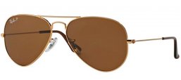 Gafas de Sol - Ray-Ban® - Ray-Ban® RB3025 AVIATOR LARGE METAL - 001/57  GOLD // CRYSTAL BROWN POLARIZED