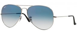 Lunettes de soleil - Ray-Ban® - Ray-Ban® RB3025 AVIATOR LARGE METAL - 003/3F SILVER // CRYSTAL LIGHT BLUE GRADIENT