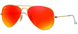 Gafas de Sol - Ray-Ban® - Ray-Ban® RB3025 AVIATOR LARGE METAL - 112/69 MATTE GOLD // BROWN MIRROR ORANGE