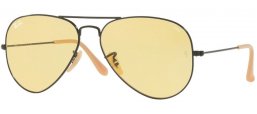 Lunettes de soleil - Ray-Ban® - Ray-Ban® RB3025 AVIATOR LARGE METAL - 90664A MATTE BLACK // PHOTOCROMIC YELLOW