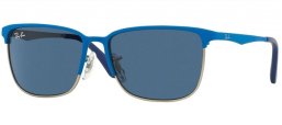 Lunettes Junior - Ray-Ban® Junior Collection - RJ9535S - 244/80 TOP MATTE BLUE ON SILVER // DARK BLUE
