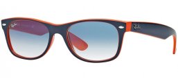 Sunglasses - Ray-Ban® - Ray-Ban® RB2132 NEW WAYFARER - 789/3F TOP BLUE ORANGE // CRYSTAL  GRADIENT LIGHT BLUE