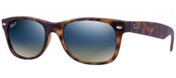 Lunettes de soleil - Ray-Ban® - Ray-Ban® RB2132 NEW WAYFARER - 894/76 MATTE HAVANA // BLUE GREEN MIRROR POLARIZED