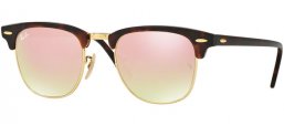 Sunglasses - Ray-Ban® - Ray-Ban® RB3016 CLUBMASTER - 990/7O SHINY RED HAVANA // COPPER FLASH GRADIENT