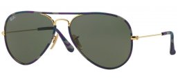 Lunettes de soleil - Ray-Ban® - Ray-Ban® RB3025JM AVIATOR FULL COLOR - 172 CAMOUFLAGE BLUE GOLD // GREEN