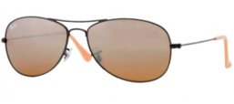 Lunettes de soleil - Ray-Ban® - Ray-Ban® RB3362 COCKPIT - 006/3K MATTE BLACK // BROWN SILVER MIRROR GRADIENT