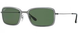 Lunettes de soleil - Ray-Ban® - Ray-Ban® RB3514M - 147/9A SANDBLAST GUNMETAL // GREEN POLARIZED