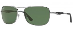Sunglasses - Ray-Ban® - Ray-Ban® RB3515 - 004/71  GUNMETAL // GREEN