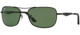 Sunglasses - Ray-Ban® - Ray-Ban® RB3515 - 006/71  MATTE BLACK // GREEN