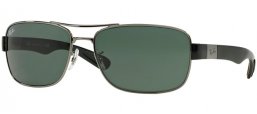 Sunglasses - Ray-Ban® - Ray-Ban® RB3522 - 004/71 GUNMETAL // GREEN