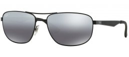 Lunettes de soleil - Ray-Ban® - Ray-Ban® RB3528 - 006/82 MATTE BLACK // GREY MIRROR SILVER GRADIENT POLARIZED