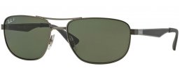 Sunglasses - Ray-Ban® - Ray-Ban® RB3528 - 029/9A MATTE GUNMETAL // DARK GREEN POLARIZED
