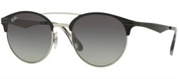 Sunglasses - Ray-Ban® - Ray-Ban® RB3545 - 900411 TOP BLACK ON SILVER // GREY GRADIENT