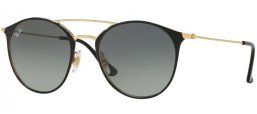 Sunglasses - Ray-Ban® - Ray-Ban® RB3546 - 187/71 GOLD TOP BLACK // GREY GRADIENT