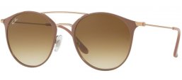 Lunettes de soleil - Ray-Ban® - Ray-Ban® RB3546 - 907151 COPPER TOP ON BEIGE // CLEAR GRADIENT BROWN