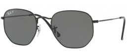Sunglasses - Ray-Ban® - Ray-Ban® RB3548N HEXAGONAL - 002/58 BLACK // GREEN POLARIZED