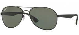 Lunettes de soleil - Ray-Ban® - Ray-Ban® RB3549 - 006/9A MATTE BLACK // GREEN POLARIZED