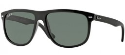 Sunglasses - Ray-Ban® - Ray-Ban® RB4147 BOYFRIEND - 601/58 BLACK // CRYSTAL GREEN POLARIZED