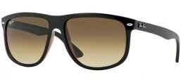 Sunglasses - Ray-Ban® - Ray-Ban® RB4147 BOYFRIEND - 609585 TOP BLACK ON BROWN // BROWN GRADIENT DARK BROWN