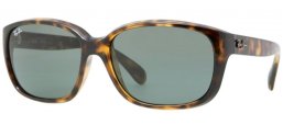 Lunettes de soleil - Ray-Ban® - Ray-Ban® RB4161 - 710 LIGHT HAVANA // CRYSTAL GREEN