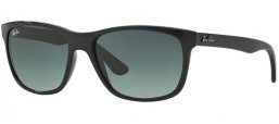 Sunglasses - Ray-Ban® - Ray-Ban® RB4181 - 601/71 SHINY BLACK // CRYSTAL GREY GRADIENT AZURE