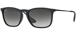 Lunettes de soleil - Ray-Ban® - Ray-Ban® RB4187 CHRIS - 622/8G RUBBER BLACK // LIGHT GREY GRADIENT DARK GREY