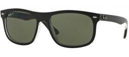 Lunettes de soleil - Ray-Ban® - Ray-Ban® RB4226 - 60529A TOP MATTE BLACK ON TRANSPARENT // DARK GREEN POLARIZED