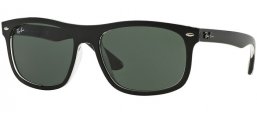 Sunglasses - Ray-Ban® - Ray-Ban® RB4226 - 605271 TOP MATTE BLACK ON TRANSPARENT // DARK GREEN