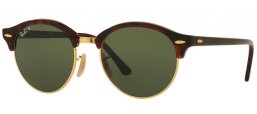 Gafas de Sol - Ray-Ban® - Ray-Ban® RB4246 CLUBROUND - 990/58 RED HAVANA // GREEN POLARIZED