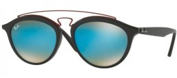 Sunglasses - Ray-Ban® - Ray-Ban® RB4257 - 6252B7 MATTE BLACK // MIRROR GRADIENT BLUE