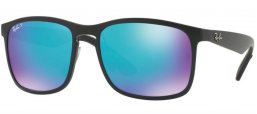 Sunglasses - Ray-Ban® - Ray-Ban® RB4264 - 601SA1 MATTE BLACK // BLUE MIRROR POLARIZED