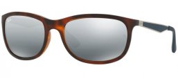 Lunettes de soleil - Ray-Ban® - Ray-Ban® RB4267 - 625788 SHINY RED HAVANA // GREY MIRROR GRADIENT