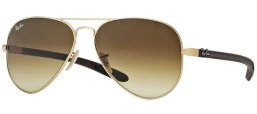 Sunglasses - Ray-Ban® - Ray-Ban® RB8307 AVIATOR CARBON FIBRE - 112/85 MATTE GOLD // BROWN GRADIENT DARK BROWN