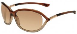 Lunettes de soleil - Tom Ford - JENNIFER FT0008 - 38F TRANSPARENT BROWN TRANSPARENT BRONZE // BROWN GRADIENT