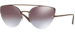 Sunglasses - Vogue - VO4074S - 5074B7 MATTE LIGHT BROWN // VIOLET GRADIENT BROWN MIRROR BLUE