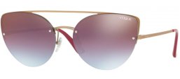 Sunglasses - Vogue - VO4074S - 5075H7 MATTE LIGHT PINK GOLD // AZURE GRADIENT PINK BROWN MIRROR RED
