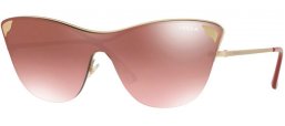 Lunettes de soleil - Vogue - VO4079S - 848/H8 MATTE PALE GOLD // VIOLET GRADIENT BROWN MIRROR GREEN