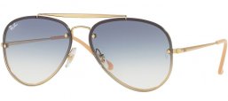 Lunettes de soleil - Ray-Ban® - Ray-Ban® RB3584N BLAZE AVIATOR - 001/19 GOLD // CLEAR GRADIENT LIGHT BLUE